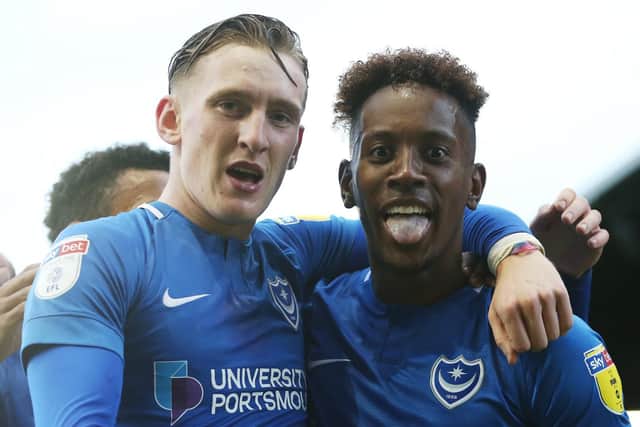Ronan Curtis, left, and Jamal Lowe Picture: Joe Pepler