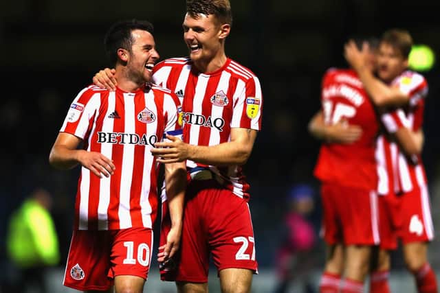Sunderland midfielders George Honeyman, left, and Max Power. Picture: Naomi Baker/Getty Images