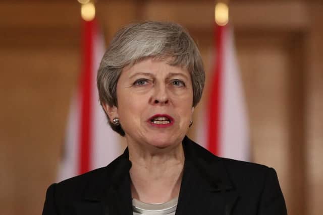 Prime Minister Theresa May making a statement about Brexit in Downing Street, London. PRESS ASSOCIATION Photo. Picture date: Wednesday March 20, 2019. See PA story POLITICS Brexit. Photo credit should read: Jonathan Brady/PA Wire