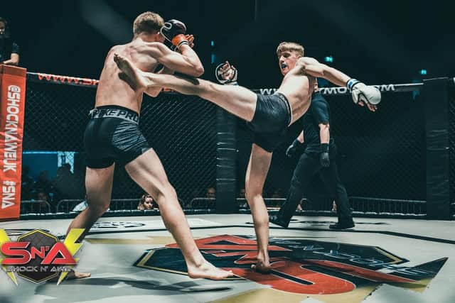 Danny Bettey on his way to victory at Shock N Awe 29. Picture: Mat Rydzik/ Shock N Awe