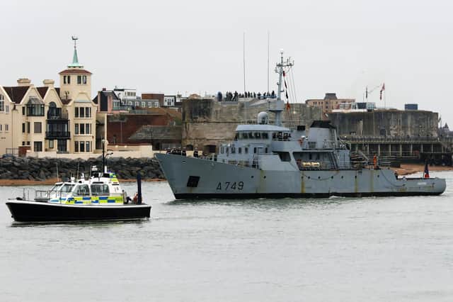Five training ships of the French Naval Training Squadron and a French Navy Frigate; La Motte Picquet arrived in Portsmouth on Friday for a routine visit.
PO PHOT Dave Jenkins