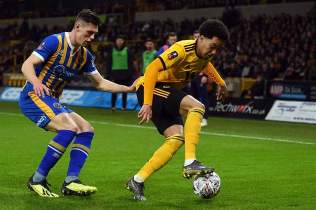 James Bolton is an injury doubt for Shrewsbury. Picture: Oli Scarff /AFP/Getty Images