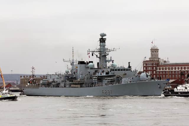 HMS Westminster leaves Portsmouth. Picture: PO Phot Dave Jenkins