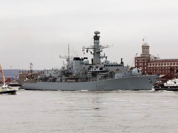 HMS Westminster leaves Portsmouth. Picture: PO Phot Dave Jenkins