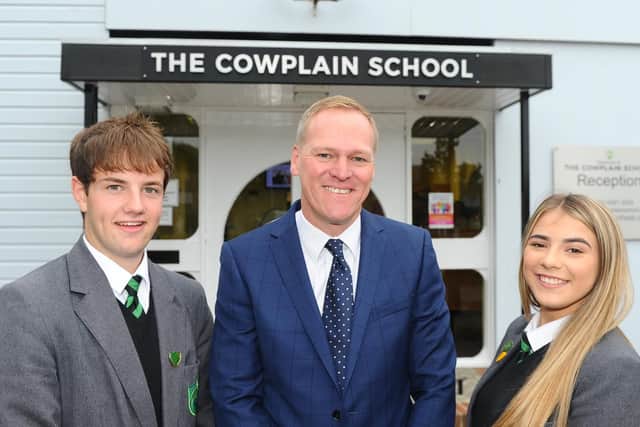 Headteacher Ian Gates (centre), is confident students will do well in the national finals.