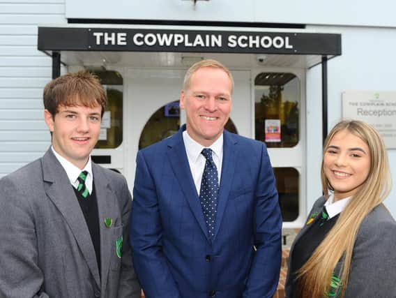 Headteacher Ian Gates (centre), is confident students will do well in the national finals.