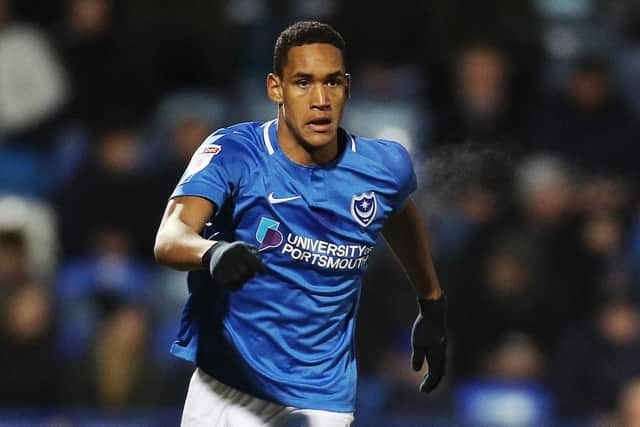 Haji Mnoga featured three times for Pompey en route to Wembley. Picture: Joe Pepler