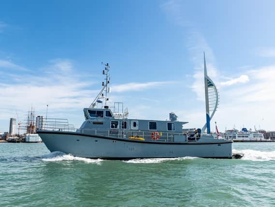 HMS Magpie will help to keep the underwater channel of Portsmouth's historic dockyard safe for the Royal Navy's two new aircraft carriers. Photo: Royal Navy