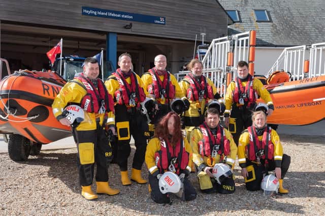 Two of the boat crews. Picture: Keith Woodland (170319-14)