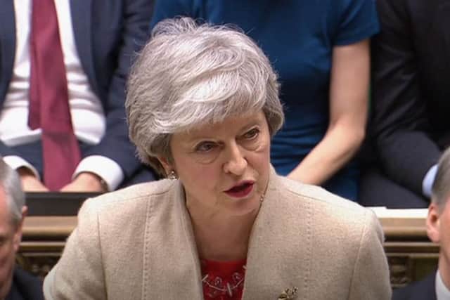 Prime Minister Theresa May speaks after the government's withdrawal agreement was voted down for the third time in the House of Commons. Picture: House of Commons/PA Wire