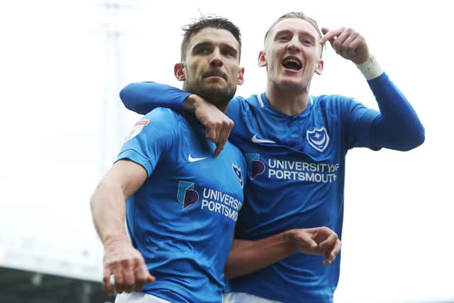 Gareth Evans, left, with Ronan Curtis