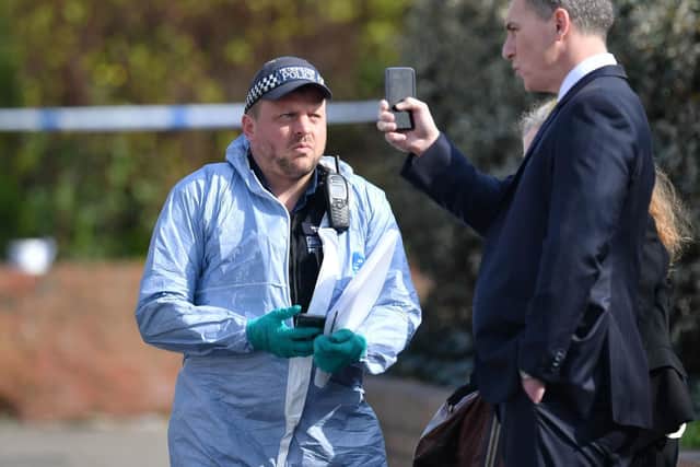 Police on Aberdeen Road in north London, after four stabbings between Saturday evening and Sunday morning in the Edmonton area, which police are treating as potentially linked. Picture: Dominic Lipinski/PA Wire