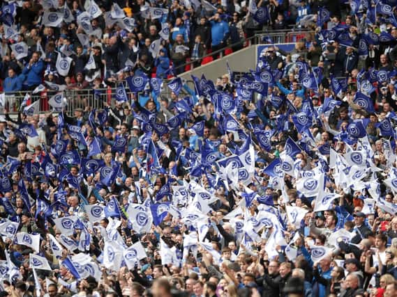 Pompey fans inside Wembley for the Checkatrade Trophy final against Sunderland. Picture: Adam Davy/PA Wire
