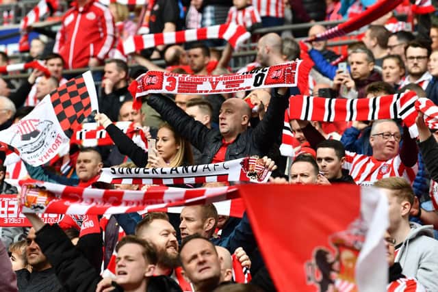 Sunderland fans at Wembley Picture: Frank Reid