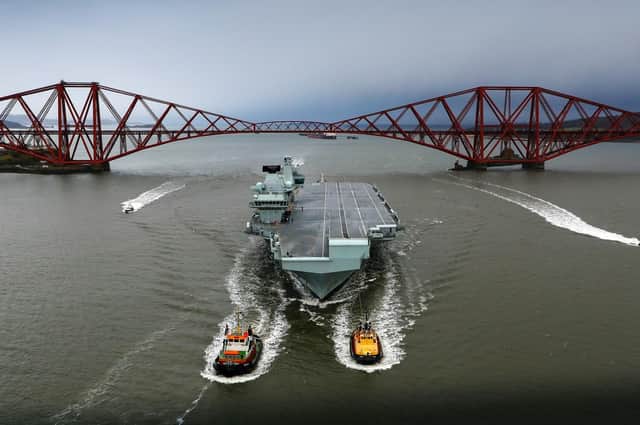 HMS Queen Elizabeth has returned to Rosyth, the dry-dock where she was assembled, for the first time since leaving in 2017.