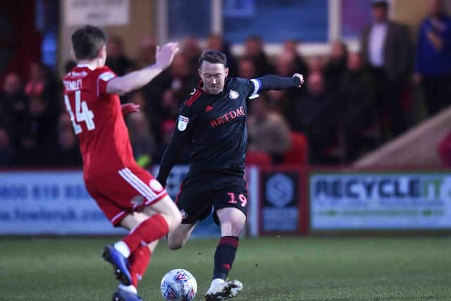 Aiden McGeady opened the scoring for Sunderland at Accrington Standley. Picture: Nathan Stirk/Getty Images