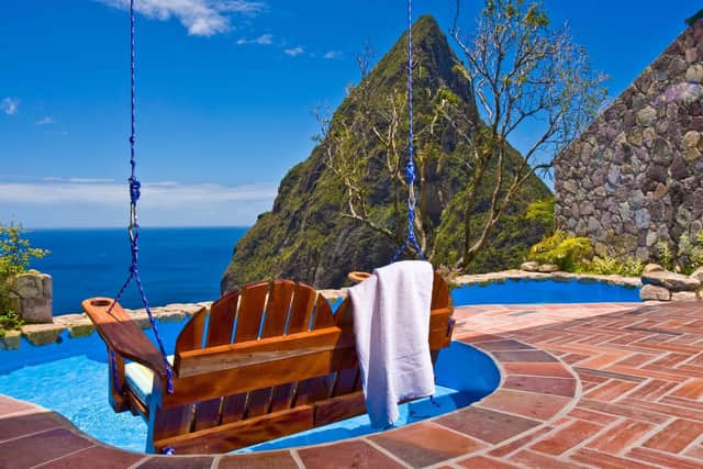 Lesley loved her relaxing time in St Lucia.
