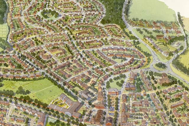 An artist's impression of what Welborne could look like