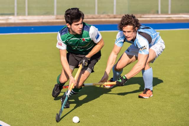 Miguel Rodrigues was on target for Havant in their opening play-off success. Picture: Vernon Nash (230219-071)