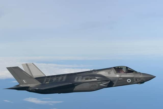 An F-35B Lightning stealth jet. Picture: Joe Giddens/PA Wire