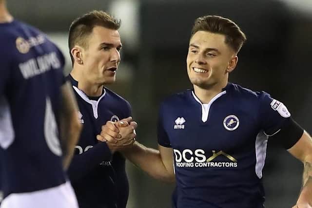 Millwall duo Jed Wallace, left, and Ben Thompson both watched Pompey's Wembley triumph. Picture: Warren Little/Getty Images