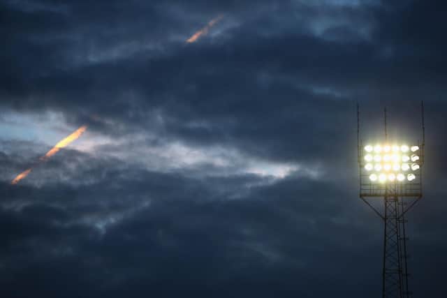 Pompey are seeking to relocate one of Fratton Park's iconic floodlights. Picture: Harry Murphy/Getty Images