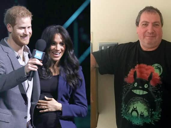 The Duke and Duchess of Sussex (left) and Kevin Keiley