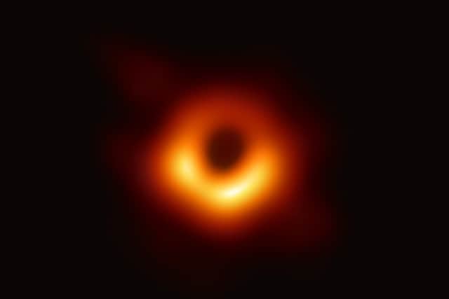 First image of a black hole. Picture: Event Horizon Telescope (EHT) Collaboration/PA Wire