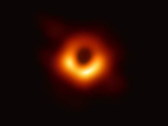 First image of a black hole. Picture: Event Horizon Telescope (EHT) Collaboration/PA Wire