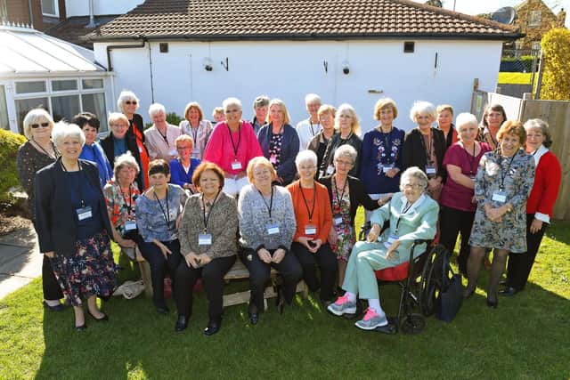 Jan Good organised the 'Class of '62 Reunion at The Carlton Club in Portsdown Avenue, Portsmouth 
All of the ladies had been pupils at what was the Portsdown School in Cosham, Hampshire, leaving in 1962 
Picture: Malcolm Wells (190410-6832)