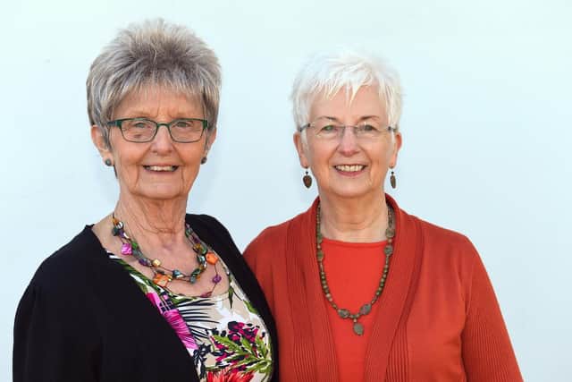 Organiser Jan Good, 72, with her friend Phyllis Laline, 72, who now lives in Connecticut, USA 
Picture: Malcolm Wells (190410-6836)