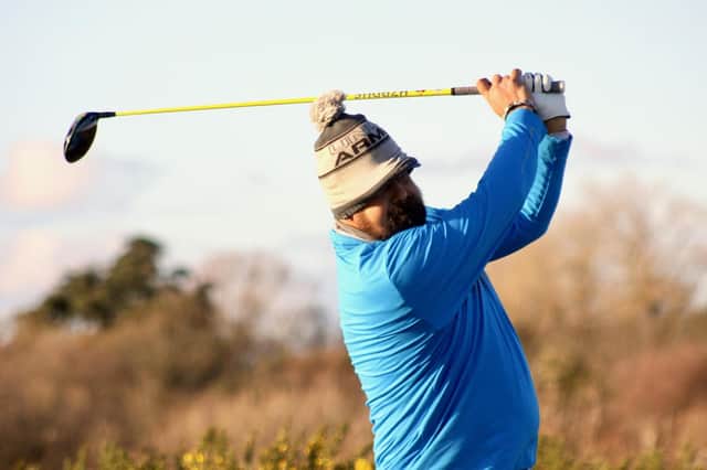 Blackmoor's Colin Roope during Hampshire's pre-season warm up at Hayling Golf Club. Picture: Andrew Griffin