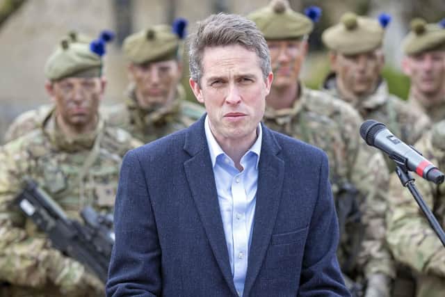 Defence secretary Gavin Williamson during a visit to Salisbury Plains Training Area earlier this month. Photo: Steve Parsons/PA Wire