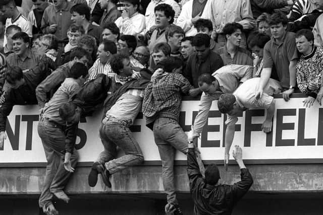 The Hillsborough Disaster, scenes we will never forget.