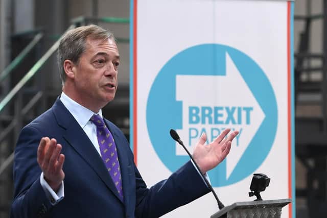 Nigel Farage speaking at the launch the Brexit Party's European Parliament elections campaign in Coventry. Picture: Joe Giddens/PA Wire