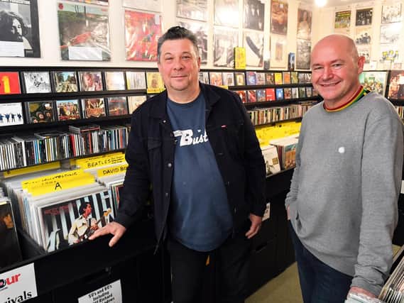 Rob Moore and Ken Brown, two of the three co-owners Harbour Records in Emsworth. Picture by Malcolm Wells