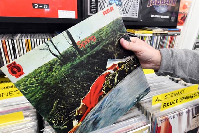 Rare 1971 prog-rock album, Spring on the RCA Neon label, on sale at Harbour Records, Emsworth. Picture by Malcolm Wells (190410-8853)
