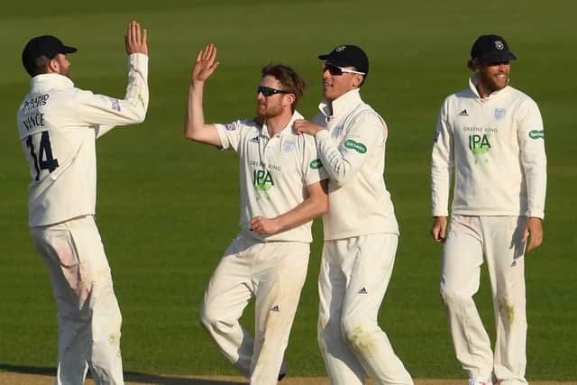 Liam Dawson showed plenty of fight during the match against Yorkshire. Picture: Mike Hewitt/Getty Images