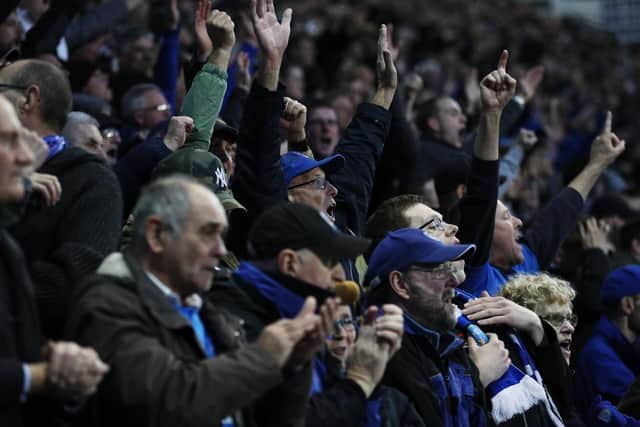 Pompey fans inside Fratton Park. Picture: Joe Pepler