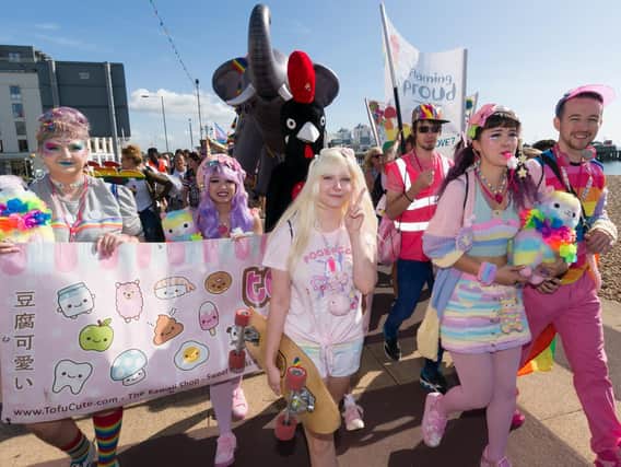Thousands turned out for last year's Portsmouth Pride. Picture: Duncan Shepherd