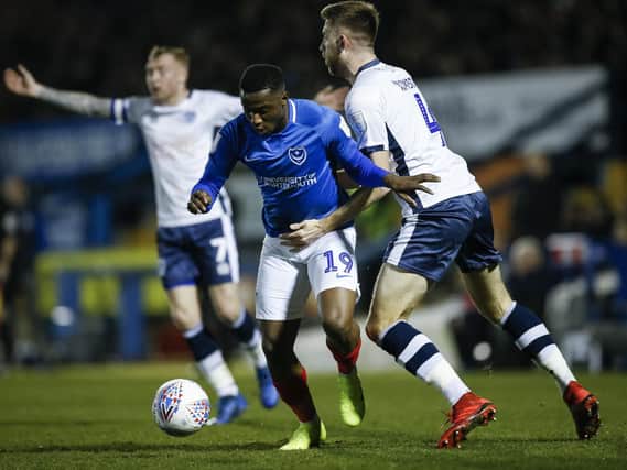 Viv Solomon-Otabor, seen here against Bury, made his injury comeback against Bournemouth under-21s on Tuesday. Picture: Daniel Chesterton/phcimages.com/PinPep
