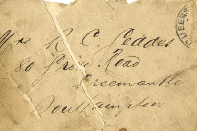 The letter, which was penned by Richard Geddes to his wife days before the liner struck an iceberg, is to be sold at auction. Picture: Henry Aldridge and Son Ltd/PA Wire