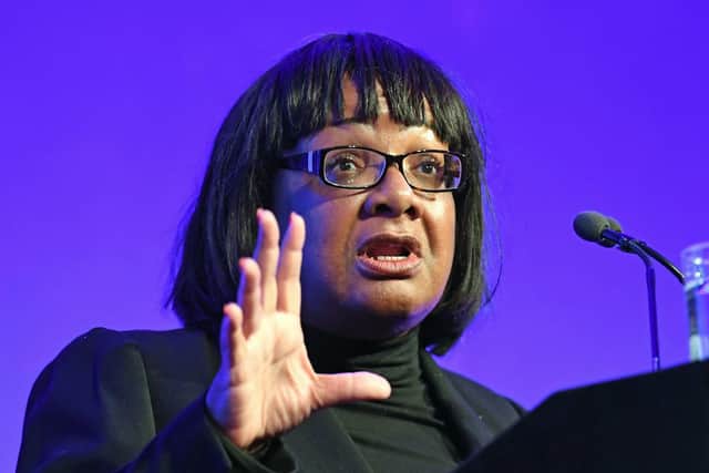Diane Abbott has apologised for drinking a mojito on a TFL train. Picture: Stefan Rousseau/PA Wire