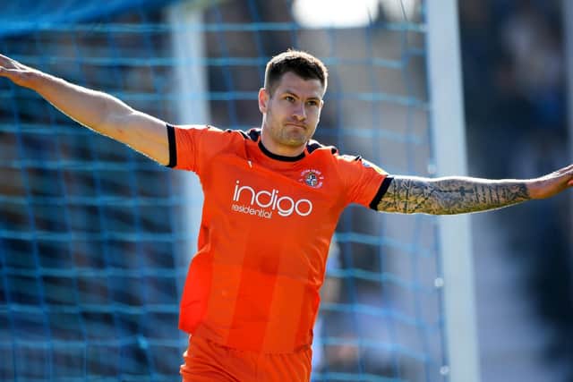James Collins scored the opening goal for Luton. Picture: Getty Images
