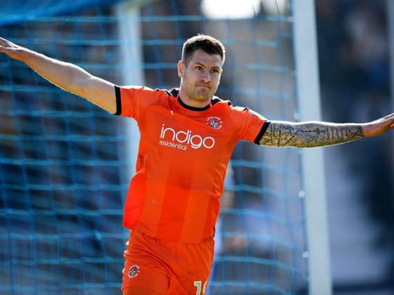 James Collins scored the opening goal for Luton. Picture: Getty Images