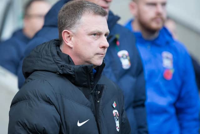 Coventry City manager Mark Robins. Picture: James Williamson