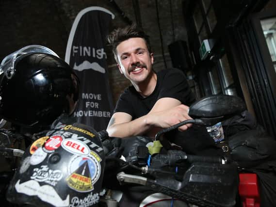 Henry Crew who has become the Guinness World Record holder for the youngest person to circumnavigate the world on a motorcycle. Photo: Isabel Infantes/PA Wire