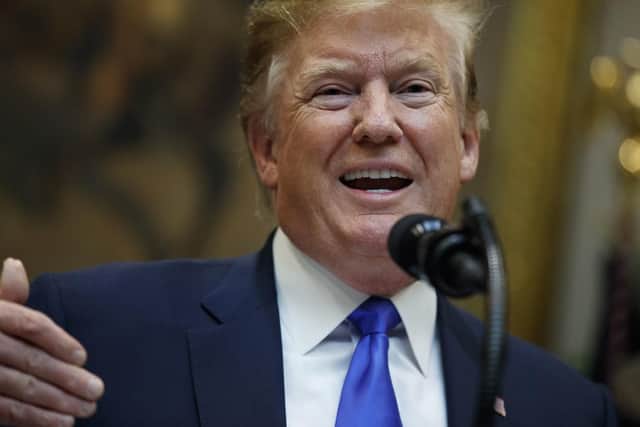 President Donald Trump will visit Portsmouth on June 5. Picture: AP Photo/Evan Vucci