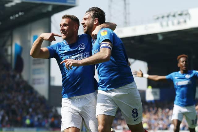 Brett Pitman's late winner equalled Pompey's Football League record of eight-consecutive victories. Picture: Joe Pepler