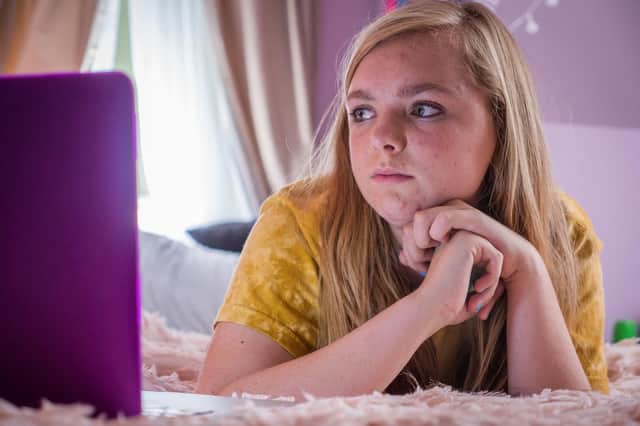 Elsie Fisher as Kayla Day in Eighth Grade. Picture: PA